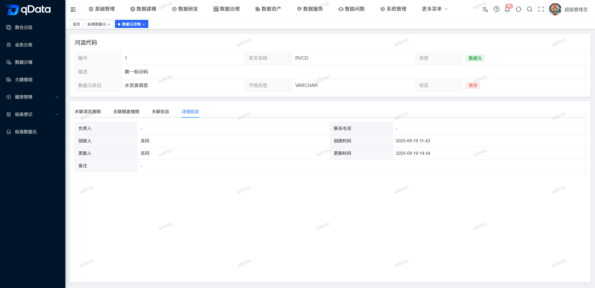 标准数据元详情