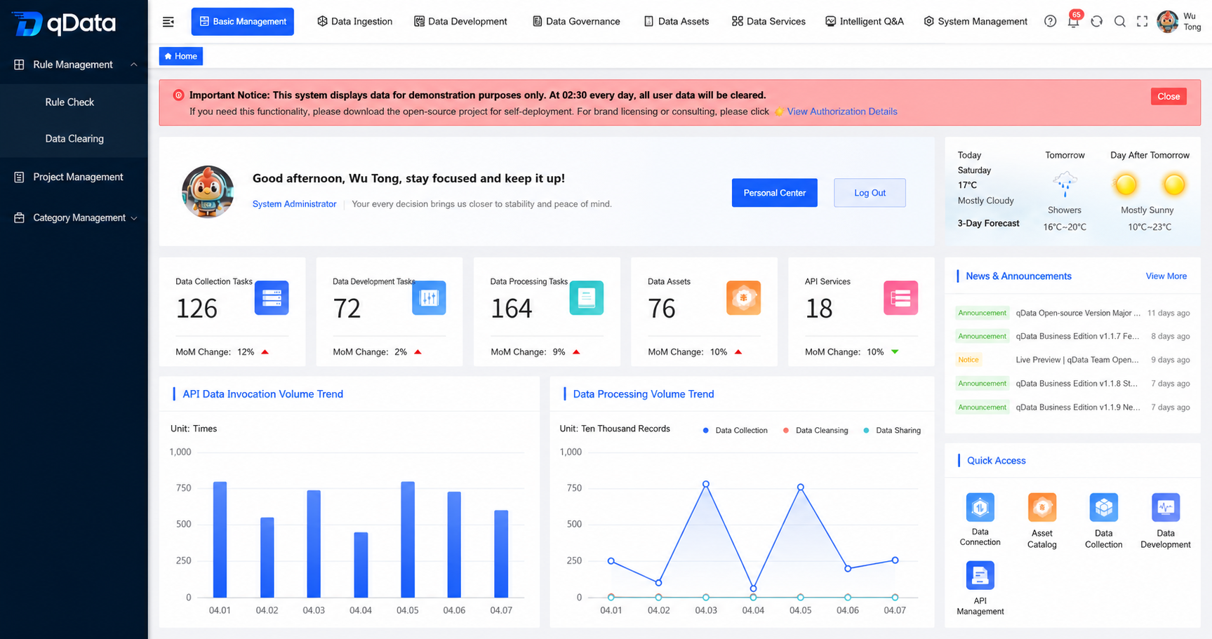 Home page