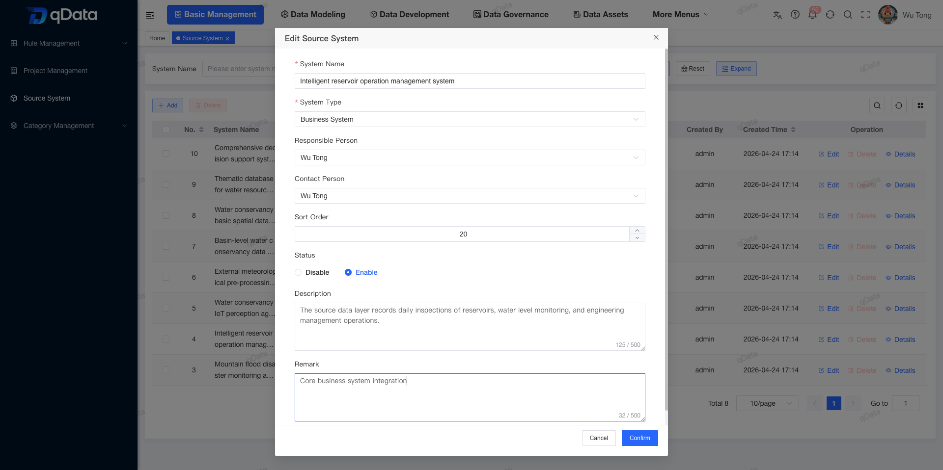 Create a source system